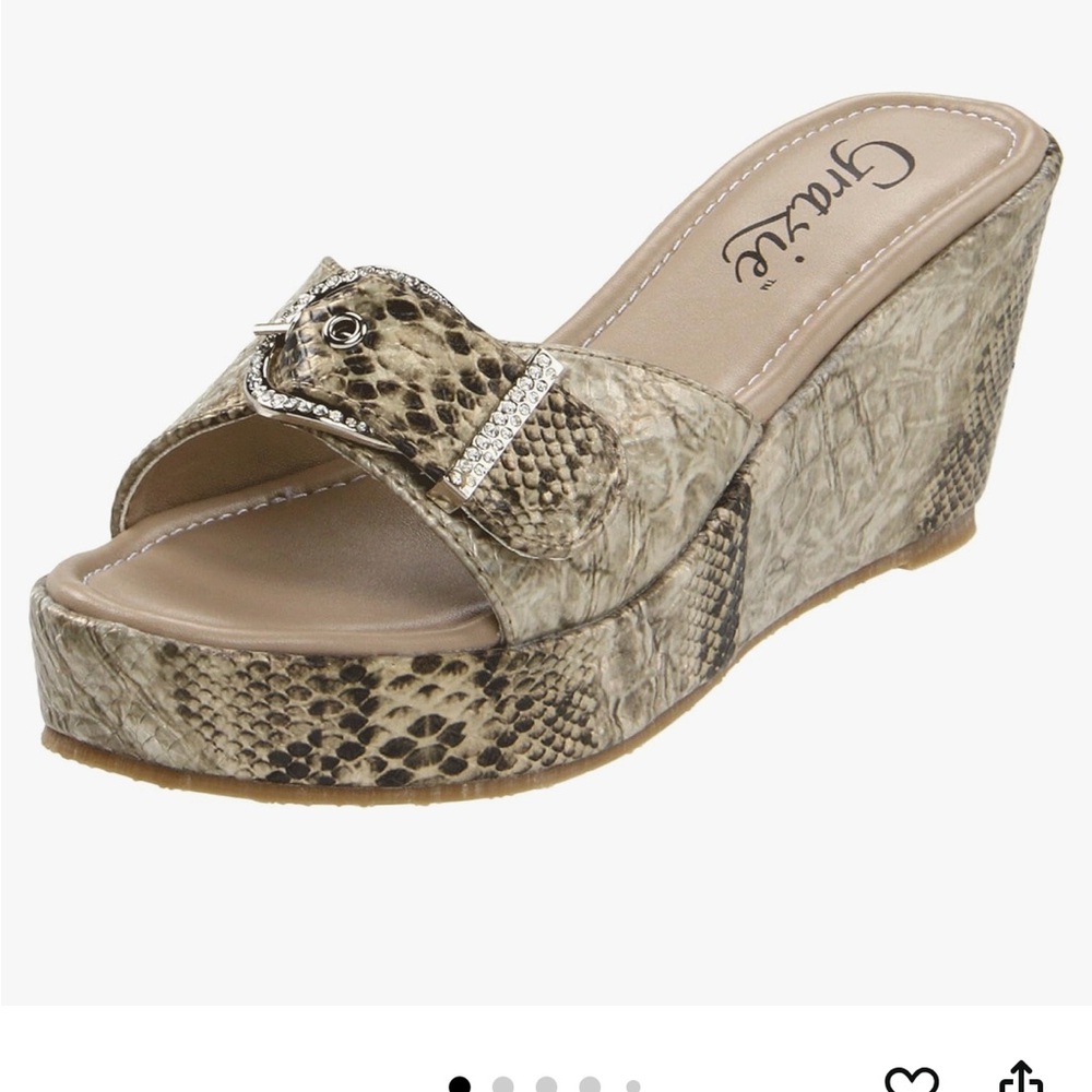 Grazie Snake Print Wedges